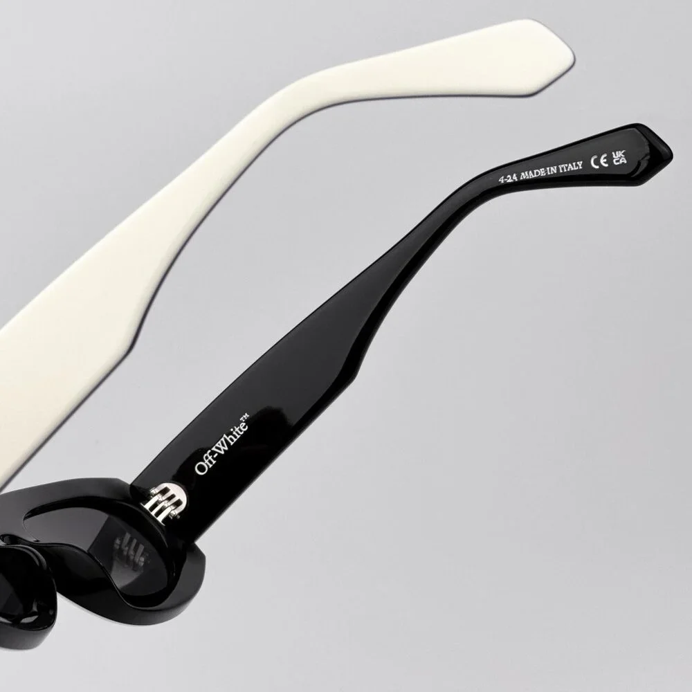 Off-White ORLANDO Men Sunglasses White/Black Oval Frame Model OERI13O 0107